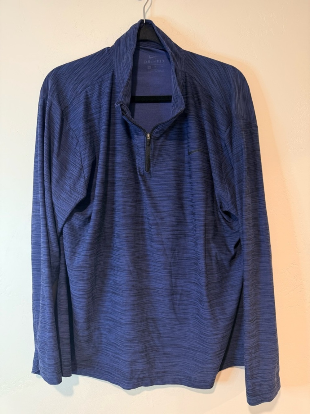 Nike Dri-FIT Quarter Zip Pullover XL Blue Athletic Running Training Top - Picture 2 of 4
